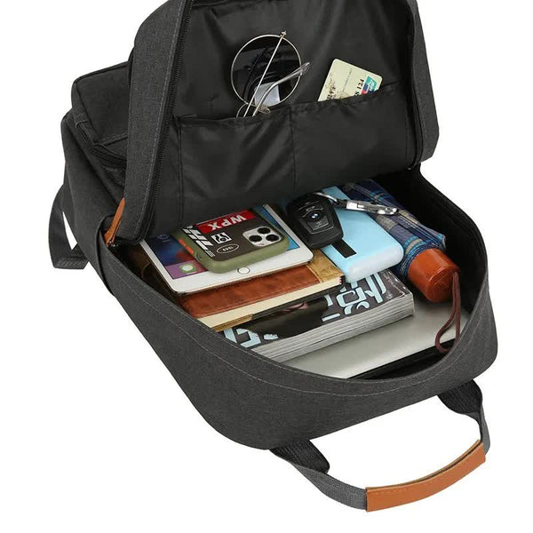 Elosung Black 3 Piece Backpack Set Mens And Womens Student Travel Casual Laptop Bag Notebook Computer Backpacks