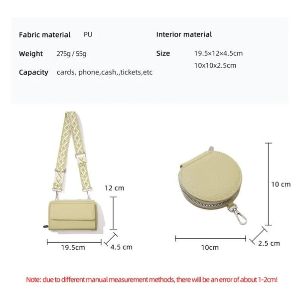 Elosung Brown 2 Piece Combination New Mobile Phone Shoulder Bag Niche Design One Messenger Multi Function Wide Strap Mother And Child Women's Bags & H