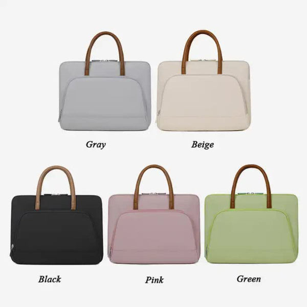 Elosung Beige Simple & Stylish Laptop Bag Elegant Notebook Carrier For Students Professionals And Gift Purposes Laptop Cases & Bags