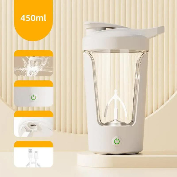 Elosung White Usb Rechargeable Automatic Stirring Cup Leak Proof Temperature Resistant And Shockproof Electric Coffee Protein Mixer Other Kitchen Gadg