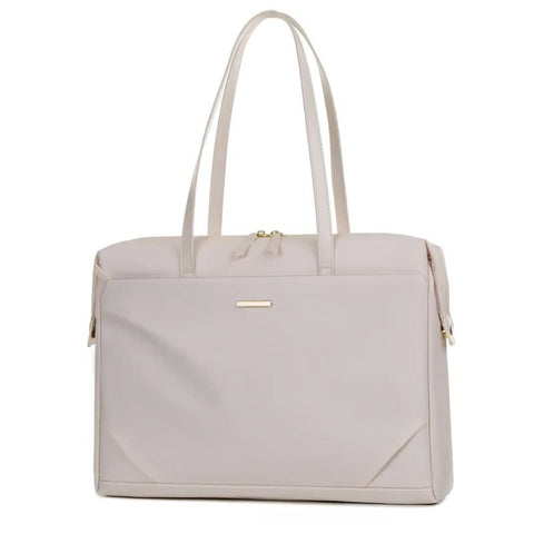 Elosung White Women's Work Tote Bag New Fashionable Laptop Large Capacity Business Briefcase Commute & Office Women's Bags & Handbags