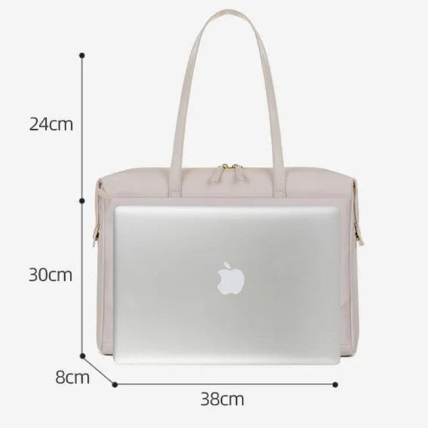 Elosung White Women's Work Tote Bag New Fashionable Laptop Large Capacity Business Briefcase Commute & Office Women's Bags & Handbags