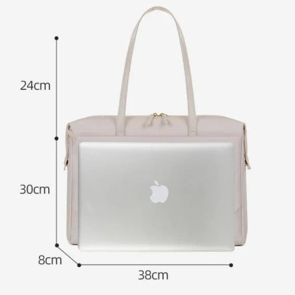 Elosung Grey Women's Work Tote Bag New Fashionable Laptop Large Capacity Business Briefcase Commute & Office Women's Bags & Handbags