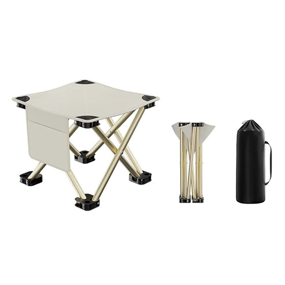 Elosung 23*28Cm White Outdoor Folding Stool Lightweight Portable Picnic Chair Fishing Camping Seat And Collapsible Bench For Activities Camping Chairs