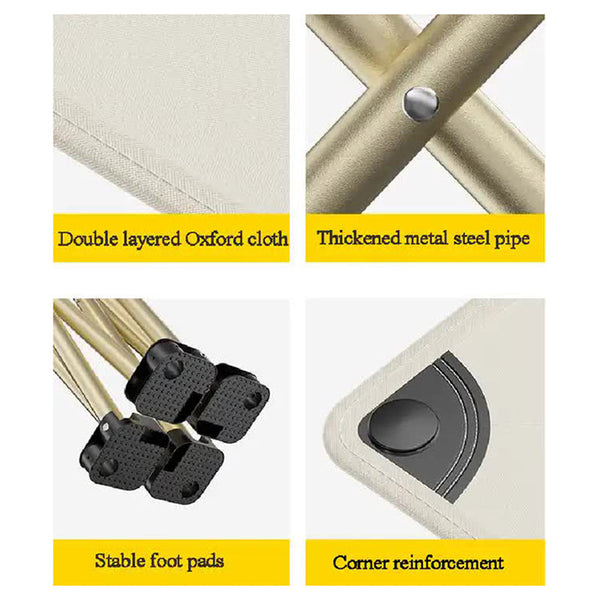 Elosung 33*32Cm Black Outdoor Folding Stool Lightweight Portable Picnic Chair Fishing Camping Seat And Collapsible Bench For Activities Camping Chairs