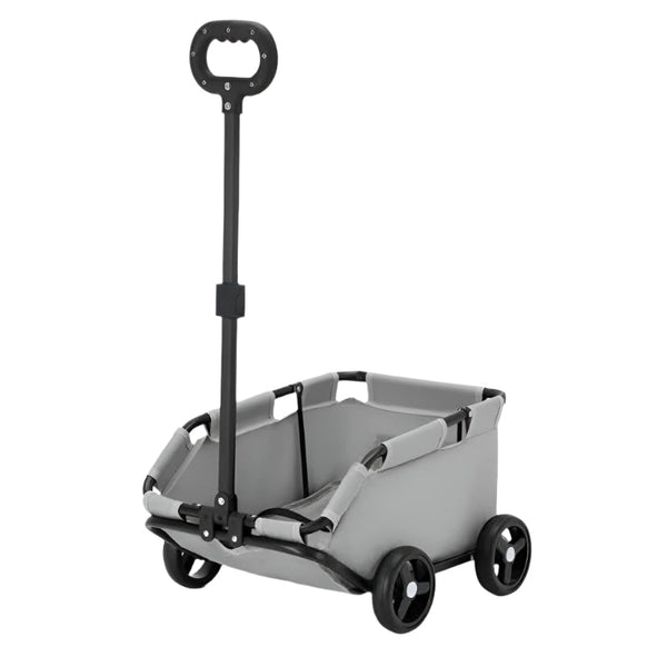 Elosung Grey Compact Foldable Pet Stroller For Dogs And Cats Lightweight Travel Pushchair Small Pets Teddy Portable Collapsible Buggy Outdoor Adventur