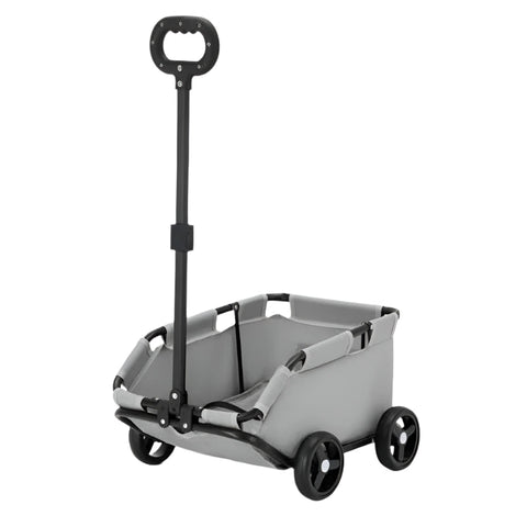 Elosung Grey Compact Foldable Pet Stroller For Dogs And Cats Lightweight Travel Pushchair Small Pets Teddy Portable Collapsible Buggy Outdoor Adventur