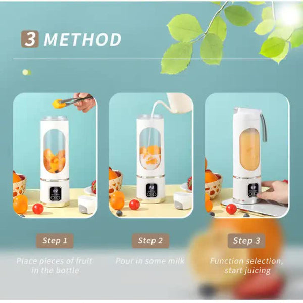Elosung White Portable Rechargeable Juicer Cup New Model Multifunctional Small Blender For Students And Home Use Juicers
