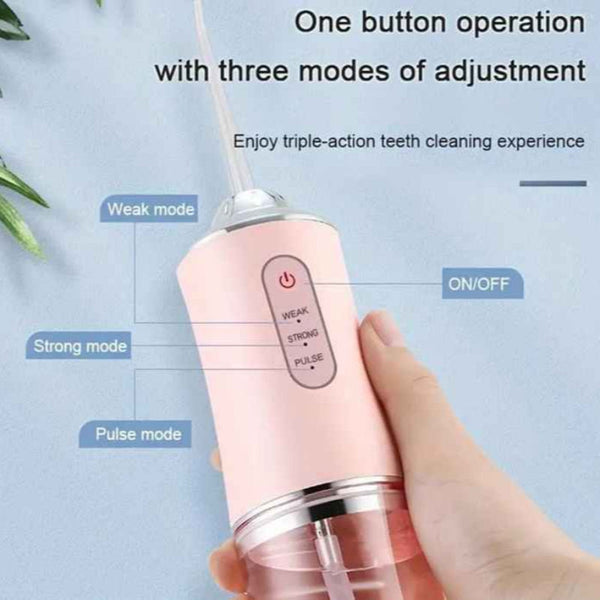 Elosung Green Electric Portable Water Flosser Smart 4 Head Oral Irrigation Teeth Cleaner Pulse Cleaning For Home Use Air & Water Flossers