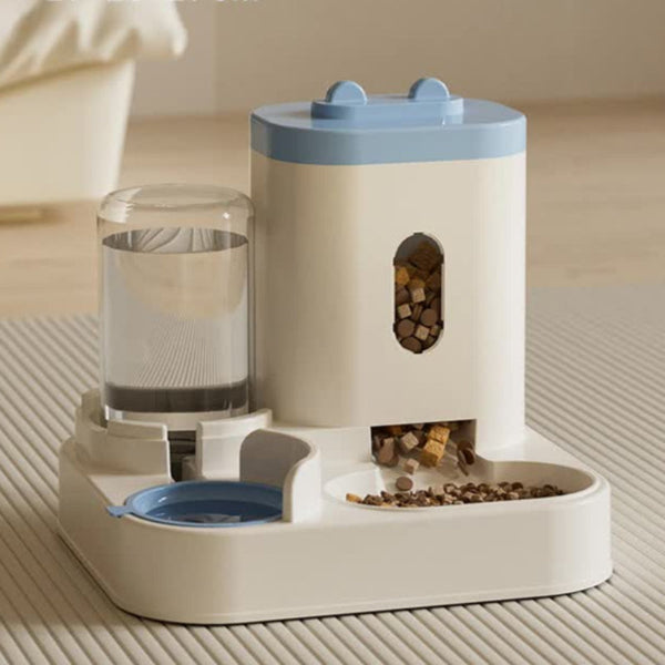 Elosung Blue Automatic Pet Feeder And Water Dispenser Smart Dog Bowl & Cat Universal Feeding Station Electric Fountain Dog Automatic Feeders
