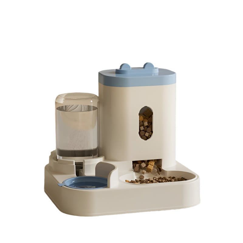 Elosung Blue Automatic Pet Feeder And Water Dispenser Smart Dog Bowl & Cat Universal Feeding Station Electric Fountain Dog Automatic Feeders
