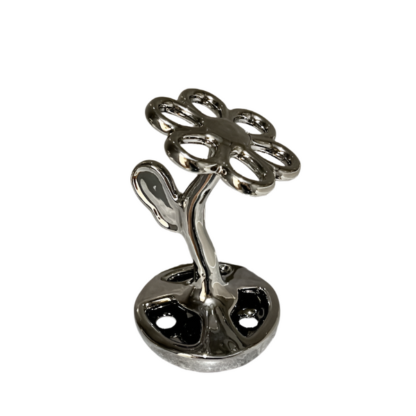 Elosung Silver Gray Creative Ceramic Toothbrush Holder Makeup Brush & Eyebrow Pencil Organizer For Bathroom Stylish And Practical Stand Tumblers & Too