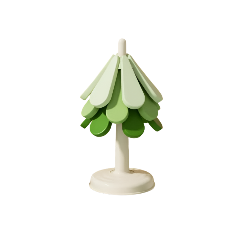 Elosung Round Base Green High Temperature Resistant Table Mat Household Teacup Anti Scalding Foldable Insulation Pot Shelf Christmas Tree Shape Placem