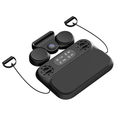 Elosung Black 6 In 1 Multifunctional Fitness Board Ab Wheel Automatic Rebound Fat Burning And Core Strengthening Home Workout Equipment Abdominal Mach