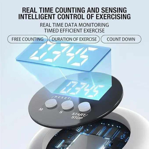 Elosung Black 6 In 1 Multifunctional Fitness Board Ab Wheel Automatic Rebound Fat Burning And Core Strengthening Home Workout Equipment Abdominal Mach