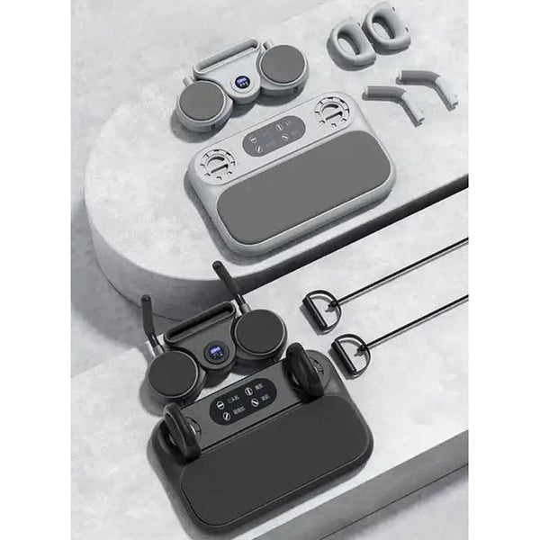 Elosung Black 6 In 1 Multifunctional Fitness Board Ab Wheel Automatic Rebound Fat Burning And Core Strengthening Home Workout Equipment Abdominal Mach