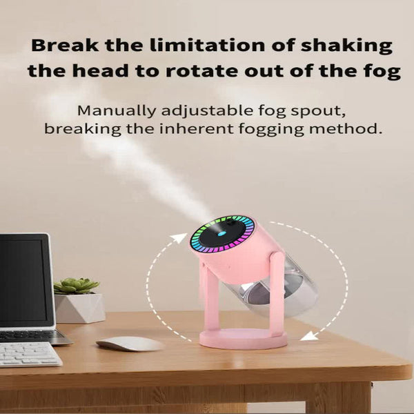 Elosung Pink Starry Sky Projection Humidifier Usb Ultrasonic Car And Home Air Mist Diffuser For Hydration Humidifiers