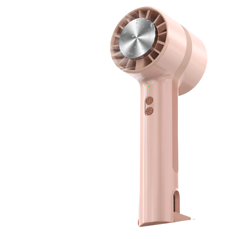 Elosung Pink Outdoor Handheld Cooling Fan Mini Macaron Portable Desk With Carabiner Ideal For Home Travel And Hiking Portable Fans