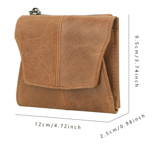 Elosung Brown Genuine Leather Women's Wallet C Multifunctional Coin And Card Holder Fashionable Box In Top Grade Cowhide Wallets