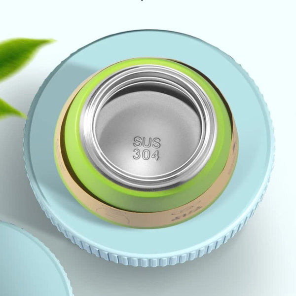 Elosung 1 Sets Of Yellow Green Gradient High Quality Color Insulated Water Bottle 304 Stainless Steel Vacuum Cup Large Capacity Portable Sports Vacuum