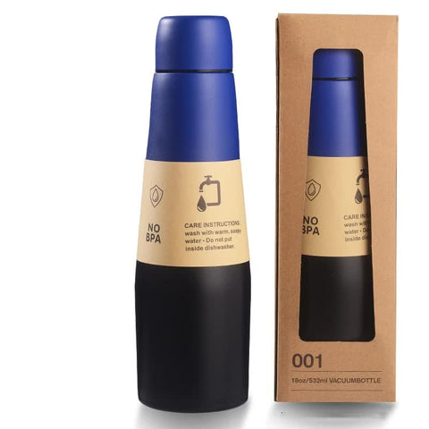 Elosung Black Blue High Quality Gradient Colour Insulated Water Bottles 304 Stainless Steel Vacuum Cup Large Capacity Portable Sports Vacuum Flasks &