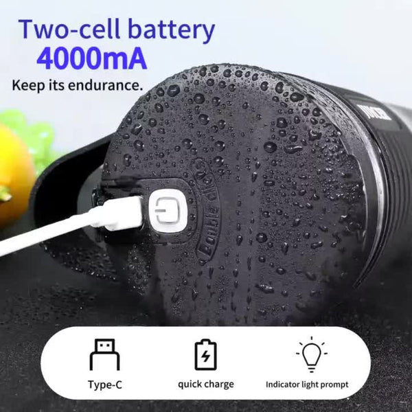 Elosung Black Portable Juicer Rechargeable Outdoor Travel Cup With Six Blades Multifunctional Smoothie Maker Juicers