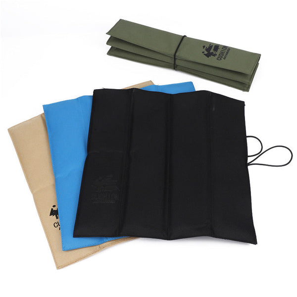 Elosung 4 Pcs Beige Waterproof Outdoor Picnic Mat Moisture Proof Thermal Seat Pad Foldable And Lightweight Travel Cushion Picnic Accessories