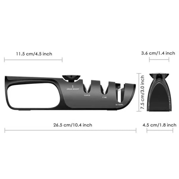 Elosung Multi Functional Knife Sharpener With Angle Control For Kitchen Tools Scissors And Blades Sharpeners