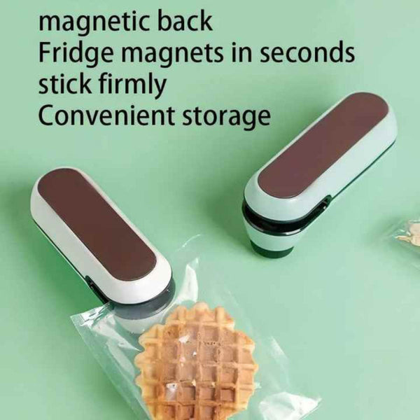 Elosung Green Portable Mini Food Vacuum Sealer Convenient Household Snack Bag Sealing Machine Vacuum Sealers