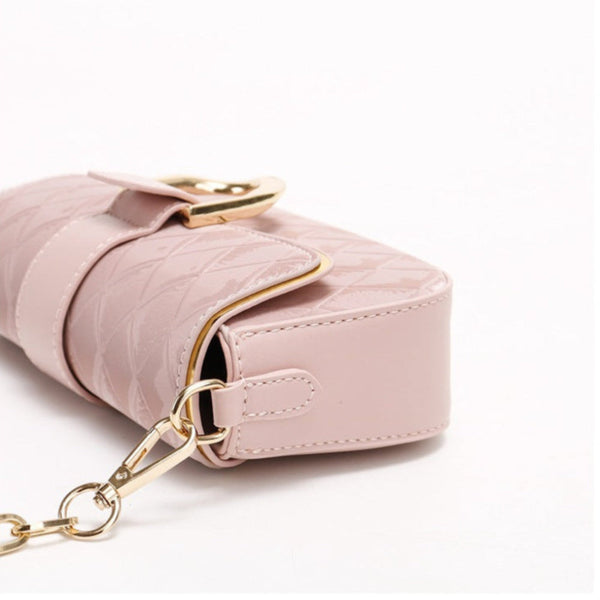 Elosung Black Elegant Quilted Chain Shoulder Bag For Office Professionals Simple And Fashionable Small Square Women Women's Bags & Handbags