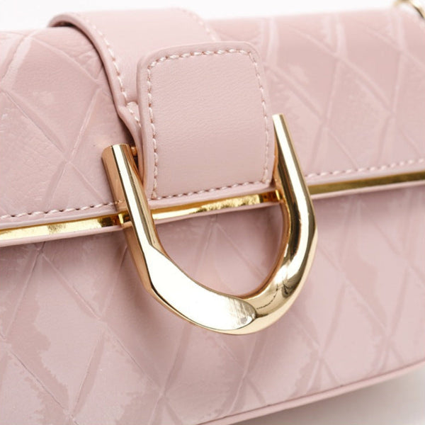 Elosung Black Elegant Quilted Chain Shoulder Bag For Office Professionals Simple And Fashionable Small Square Women Women's Bags & Handbags