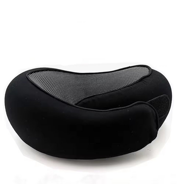 Elosung Black Hook And Loop Tape Memory Foam U Shaped Neck Pillow Travel Cushion With Magnetic Therapy Cloth Pillows