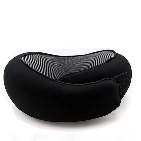 Elosung Black Hook And Loop Tape Memory Foam U Shaped Neck Pillow Travel Cushion With Magnetic Therapy Cloth Pillows