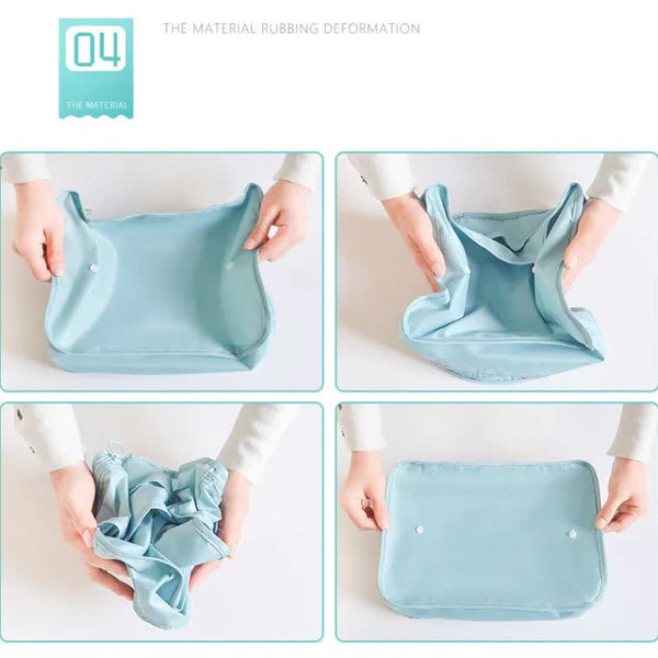 Elosung Off White 8 Piece Travel Organizer Set Packing Bags For Clothes Shoes Underwear And Toiletries With Drawstring Zip Pouches Packing Organisers