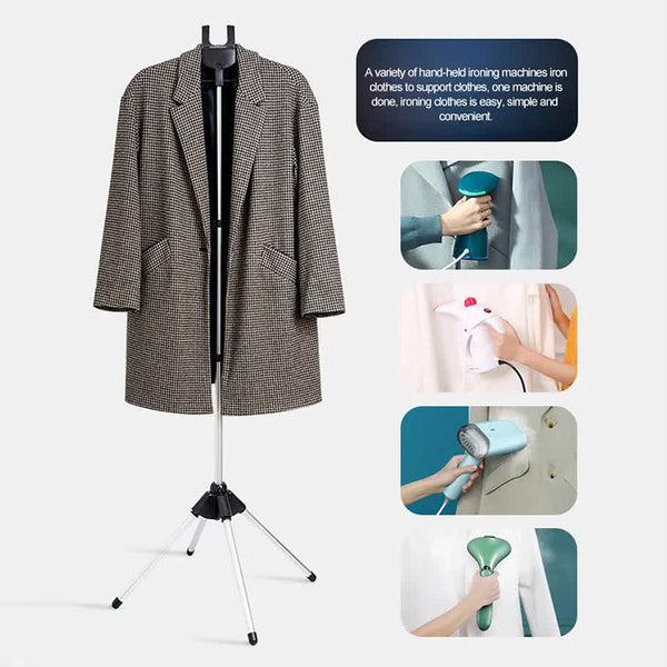 Elosung Black Foldable Garment Steamer Stand Independent Support For Home Use Irons & Press Irons