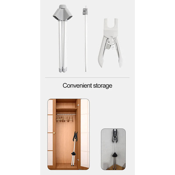 Elosung Grey Foldable Garment Steamer Stand Independent Support For Home Use Irons & Press Irons