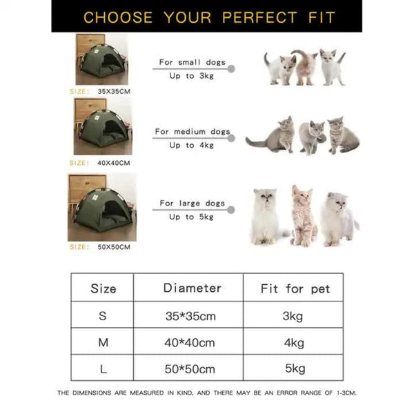 Elosung L Green Foldable Breathable Summer Pet Tent With Cooling Mat Portable Outdoor And Indoor Shelter Pet Beds