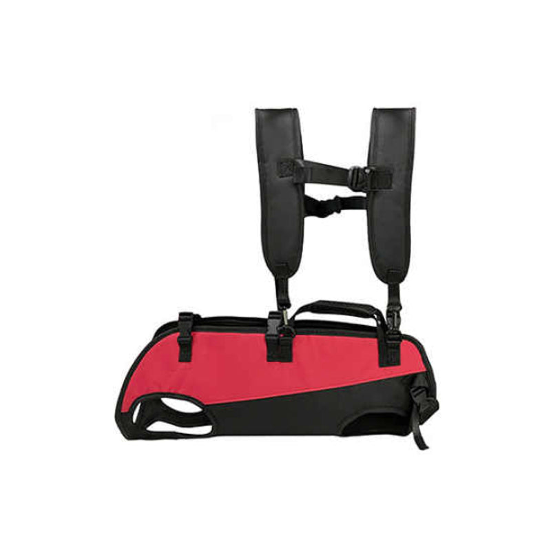 Elosung L Red Multifunctional Pet Backpack With Straps Outdoor Assist Walking Harness Carrier For Dogs And Cycling Pet Transport