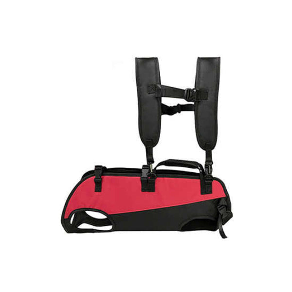 Elosung L Red Multifunctional Pet Backpack With Straps Outdoor Assist Walking Harness Carrier For Dogs And Cycling Pet Transport