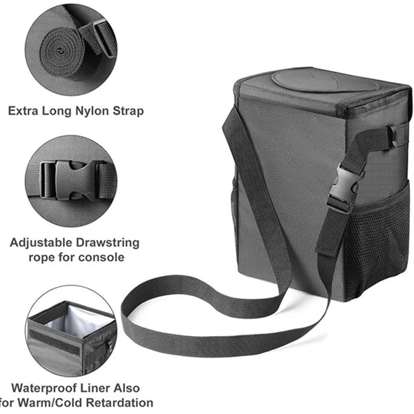 Elosung Car Trash Can Waterproof Insulated Cooler Bag Foldable Auto Organizer Multi Purpose Car Organisers