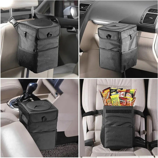 Elosung Car Trash Can Waterproof Insulated Cooler Bag Foldable Auto Organizer Multi Purpose Car Organisers