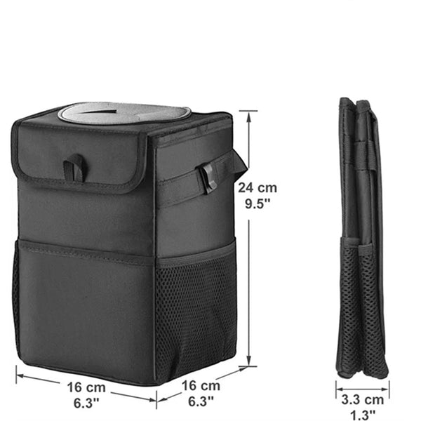 Elosung Car Trash Can Waterproof Insulated Cooler Bag Foldable Auto Organizer Multi Purpose Car Organisers