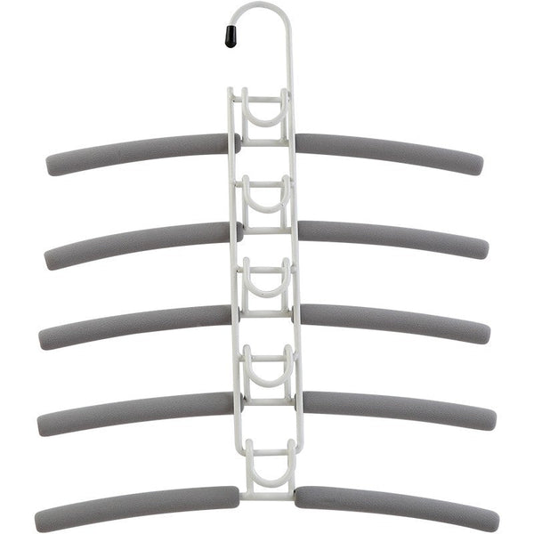 Elosung 2 Pcs Grey Children's Multi Layer Foam Hanger Detachable Non Slip Clothes Rack Space Saving Wardrobe Organizer Garment Racks