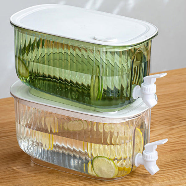 Elosung Green 4 Liter Refrigerator Cold Drink Dispenser Juice & Fruit Infuser Water Pitcher Spigot Beverage Container Jugs & Pitchers