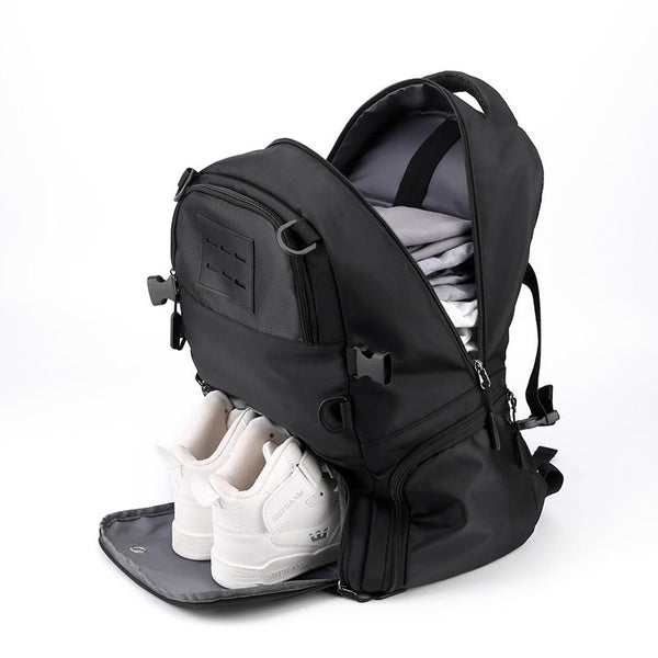 Elosung Black Large Capacity Sports Backpack Waterproof Basketball And Soccer Bag Separate Shoe Compartment Student Women Backpacks