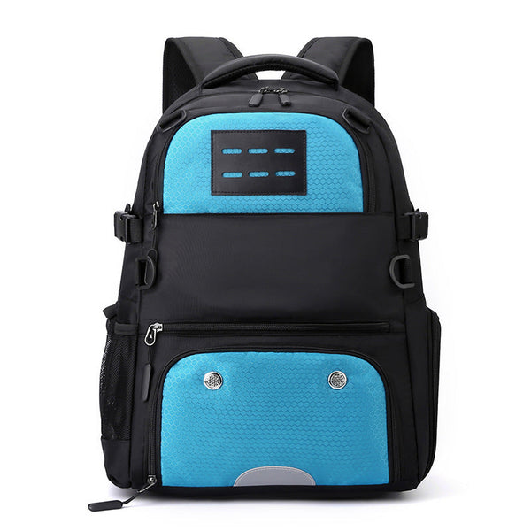 Elosung Blue And Black Large Capacity Sports Backpack Waterproof Basketball & Soccer Bag Separate Shoe Compartment Student Women Backpacks