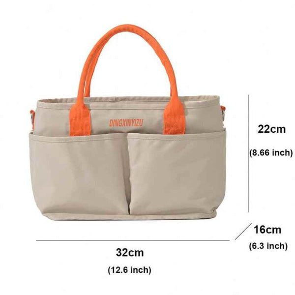 Elosung Khaki Multi Function Diaper Bag With Insulated Lining Large Capacity Mommy Shoulder & Crossbody Women's Bags & Handbags