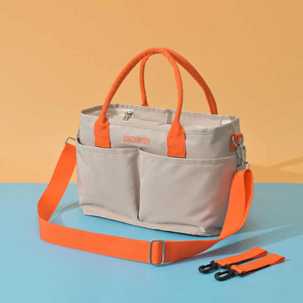 Elosung Khaki Multi Function Diaper Bag With Insulated Lining Large Capacity Mommy Shoulder & Crossbody Women's Bags & Handbags