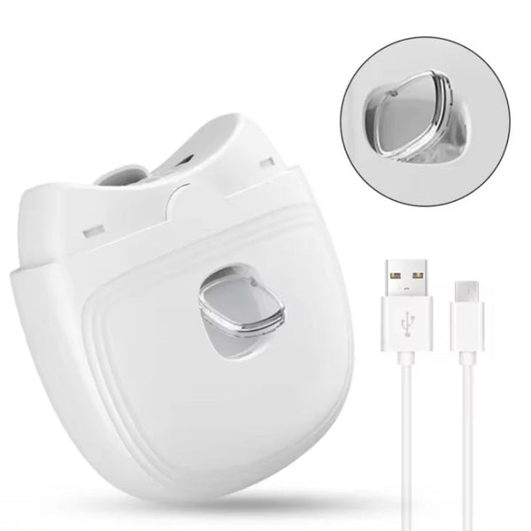 Elosung White Automatic Electric Nail Trimmer With Led Light Rechargeable Clipper And File For Adults & Kids Portable Care Device Electric Files & Too