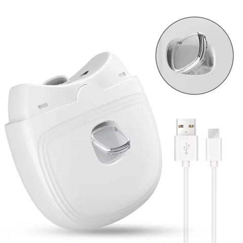 Elosung White Automatic Electric Nail Trimmer With Led Light Rechargeable Clipper And File For Adults & Kids Portable Care Device Electric Files & Too